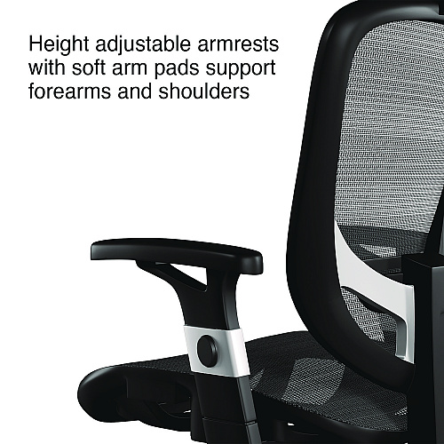 Alera Minerva Ergonomic Mesh Swivel Task Chair, Supports Up to 275 lb, 17.24 to 20.98 Seat Height, Gray Seat, Gray Back, Black Base (ALEMV41BME48)