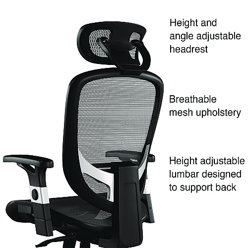 Alera Minerva Ergonomic Mesh Swivel Task Chair, Supports Up to 275 lb, 17.24 to 20.98 Seat Height, Gray Seat, Gray Back, Black Base (ALEMV41BME48)