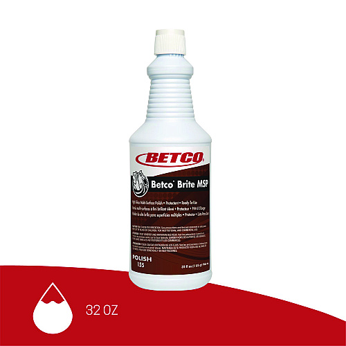 Betco Brite MSP Multi-Surface Polish, Lemon Scent, 12/Carton (1551200)