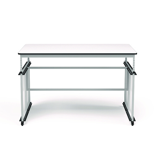 Luxor MBS Classroom Science Lab Makerspace Table, Rectangular, 60.25 x 39.25 x 38, White Top, Gray Base/Legs (DTTB001)