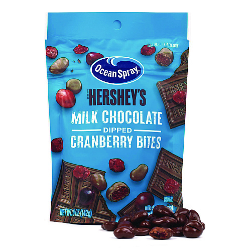 Ocean Spray Milk Chocolate Dipped Cranberry Bites, Cranberry/Chocolate, 5 oz Bag, 12/Carton (22002299)