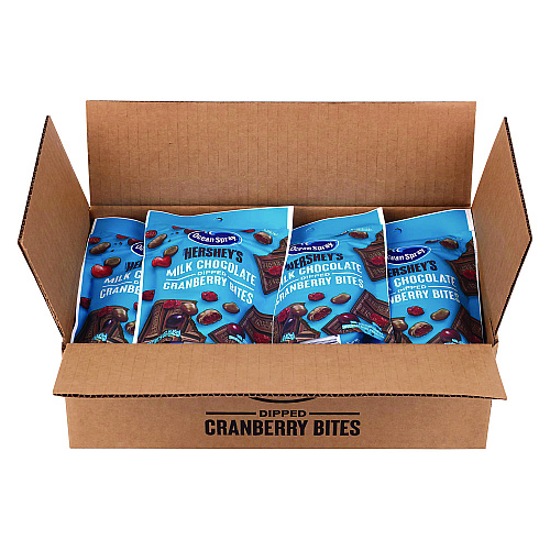 Ocean Spray Milk Chocolate Dipped Cranberry Bites, Cranberry/Chocolate, 5 oz Bag, 12/Carton (22002299)