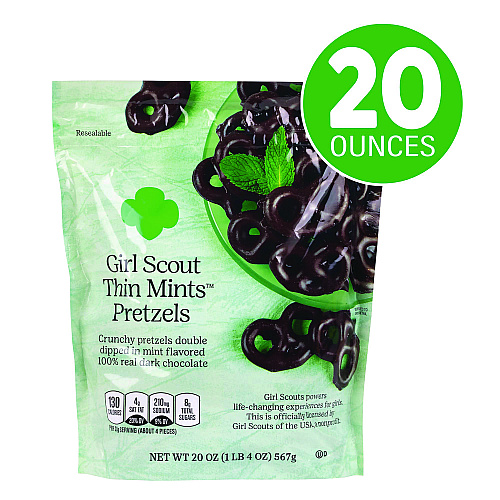 Girl Scouts Thin Mints Pretzels, Mint Chocolate, 20 oz Bag (22002340)