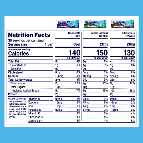 CLIF Bar Kid Organic Zbar Granola Bars Variety Pack, Assorted Flavors, 1.27 oz Bar, 36/Carton (22002341)