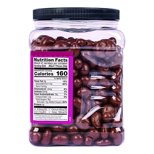 Wellsley Farms Milk Chocolate Covered Cashews, 44 oz Jar (22002346)