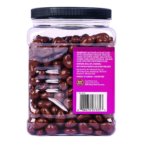 Wellsley Farms Milk Chocolate Covered Cashews, 44 oz Jar (22002346)