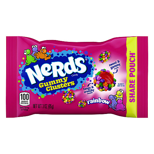 Nerds Rainbow Gummy Clusters Share Pack, Assorted Flavors, 3 oz Packet, 12/Carton (22002360)