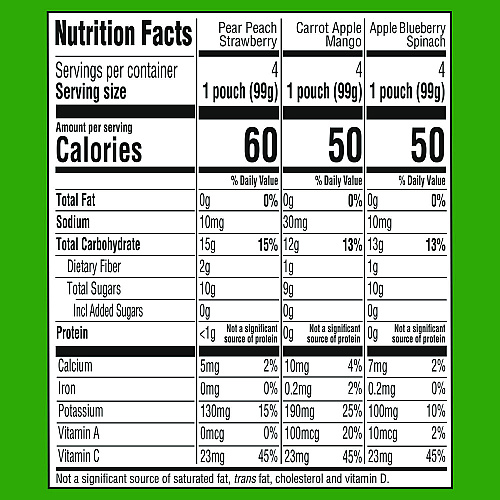 Gerber Organic 2nd Foods Baby Food Pouches, Assorted Flavors, 3.5 oz Pouch, 12/Carton (22002367)