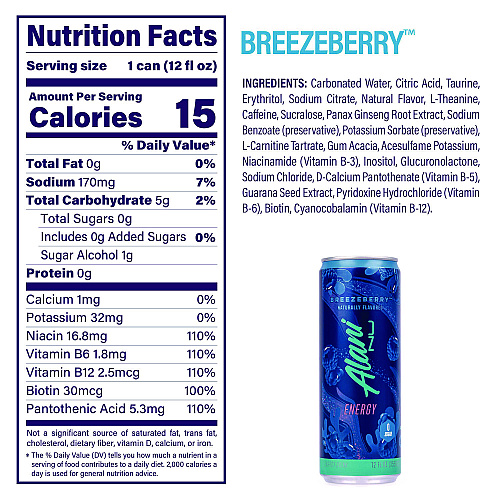 Alani Nu Energy Sweet Splash Variety Pack, Assorted Flavors, 12 oz Can, 18/Carton (22002374)