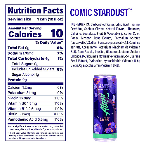 Alani Nu Energy Sweet Splash Variety Pack, Assorted Flavors, 12 oz Can, 18/Carton (22002374)