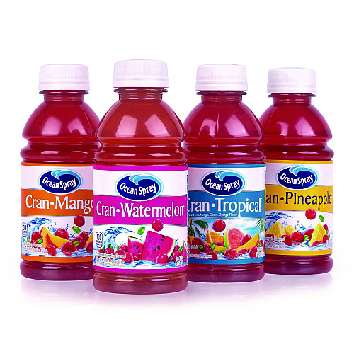Ocean Spray Tropical Variety Pack, Assorted Flavors, 10 oz Bottle, 24/Carton (22002377)
