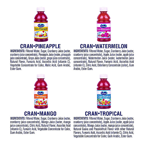 Ocean Spray Tropical Variety Pack, Assorted Flavors, 10 oz Bottle, 24/Carton (22002377)