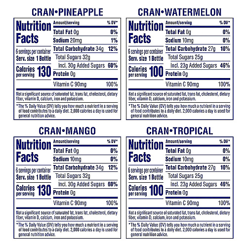 Ocean Spray Tropical Variety Pack, Assorted Flavors, 10 oz Bottle, 24/Carton (22002377)