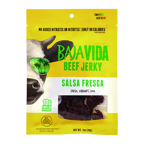 Baja Jerky Beef Jerky Salsa Fresca Snack Pack, Salsa Fresca, 1 oz Packet, 12/Carton (22002305)