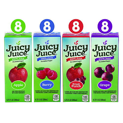 Juicy Juice Juice Box Variety Pack, Assorted Flavors, 6.75 oz Box, 32/Carton (22002370)