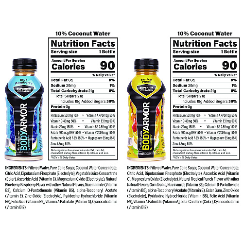 BodyArmor BASE Sports Drink Variety Pack, Assorted Flavors, 12 oz Bottle, 24/Carton (22002381)