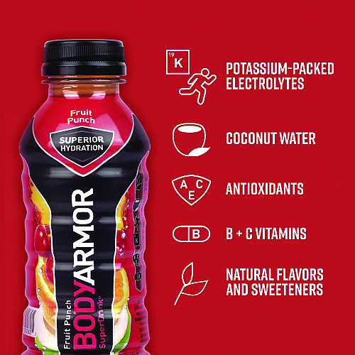 BodyArmor BASE Sports Drink Variety Pack, Assorted Flavors, 12 oz Bottle, 24/Carton (22002381)