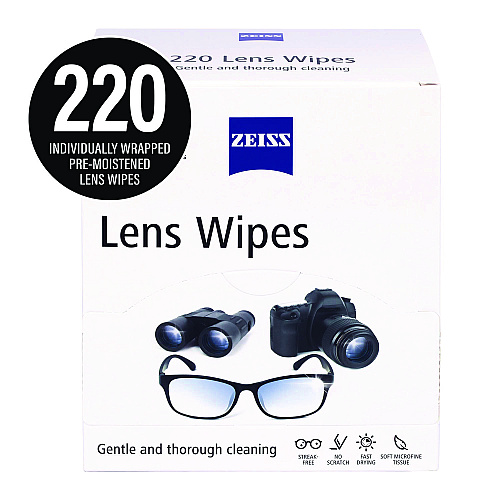 Zeiss Lens Wipes, 6 x 5, 220/Carton (22002393)