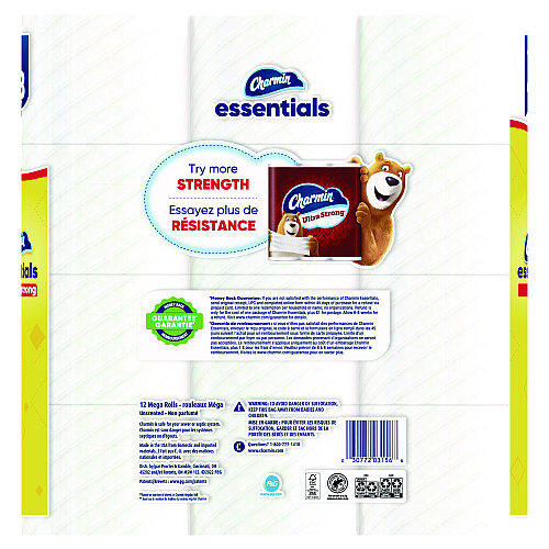 Charmin&reg; Essentials Strong Standard Toilet Paper, 1-ply, 429 Sheets, 48 Rolls (03156)