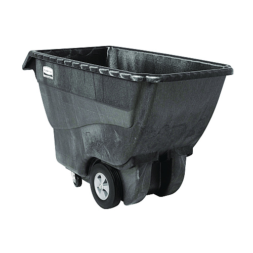 Rubbermaid Commercial 4" Caster for the 3/4" Std Duty Tilt Truck, Rigid Mount Plate, 4" Wheel, Black/Gray (1013L2)