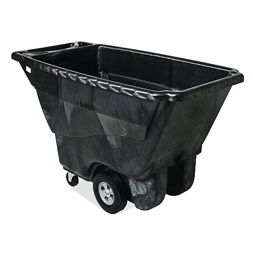 Rubbermaid Commercial 4" Caster for the 3/4" Std Duty Tilt Truck, Rigid Mount Plate, 4" Wheel, Black/Gray (1013L2)