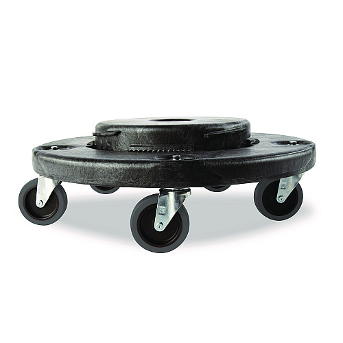 Rubbermaid Commercial 3" Swivel Caster, Grip Ring Stem, 3" Wheel, Black/Gray (2640M10000)
