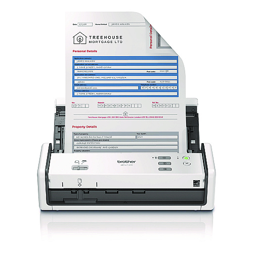 Brother ADS-1300 Compact Desktop Scanner, 600 dpi x 600 dpi Optical Resolution, 20-Sheet Duplex Auto Document Feeder