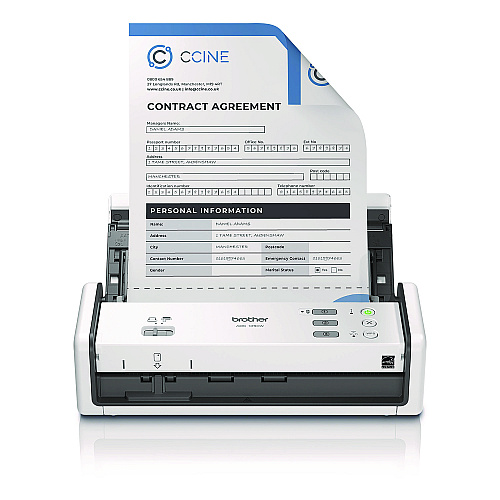 Brother ADS-1350W Compact Desktop Scanner, 600 dpi x 600 dpi Optical Resolution, 20-Sheet Duplex Auto Document Feeder