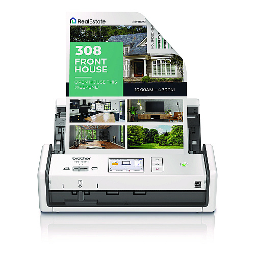 Brother ADS-1800W Compact Desktop Scanner, 600 dpi x 600 dpi Optical Resolution, 20-Sheet Duplex Auto Document Feeder