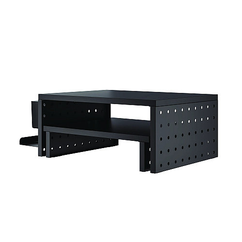 Kantek Pegboard Riser, For 32" Monitors, 15.9 x 11.8 x 7.3, Black, Supports 20 lbs (PBS530)