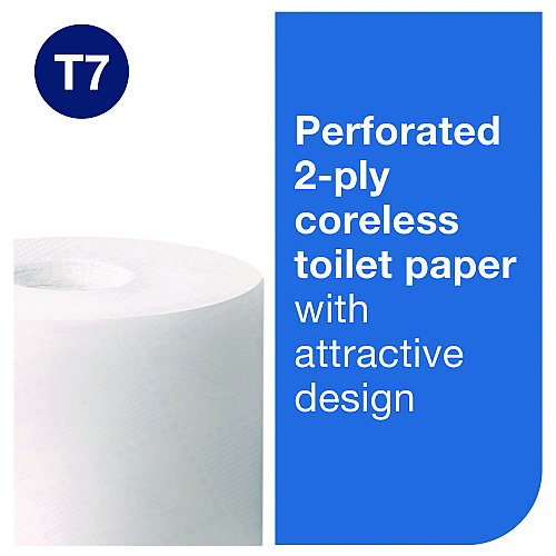 Tork&reg; Advanced Coreless High Capacity Toilet Paper, 2-Ply, White, 1,000 Sheets/Roll, 12 Rolls/Carton (472881)