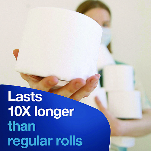 Tork&reg; Advanced Coreless High Capacity Toilet Paper, 2-Ply, White, 1,000 Sheets/Roll, 12 Rolls/Carton (472881)