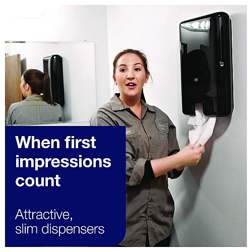 Tork Xpress Multifold Hand Towel Dispenser H2, 11.9 x 4 x 17.5, Black (553028)