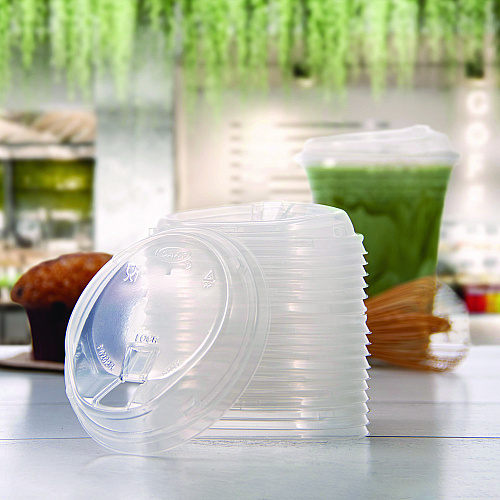 Dart Prima Strawless Plastic Lids, Fits 12 oz to 26 oz Cups, Clear, 100 Lids/Sleeve, 10 Sleeves/Carton (P626RSL)