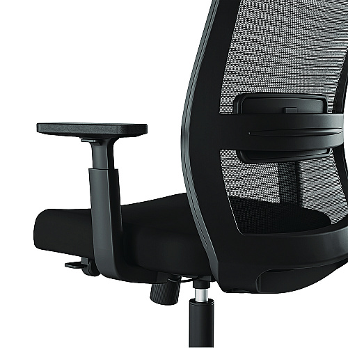 Alera Ashdale Ergonomic Fabric Swivel Task Chair, Supports Up to 275 lb, 18.15 to 21.89 Seat Height, Black Seat/Back, Black Base (ALEAD41BME17)