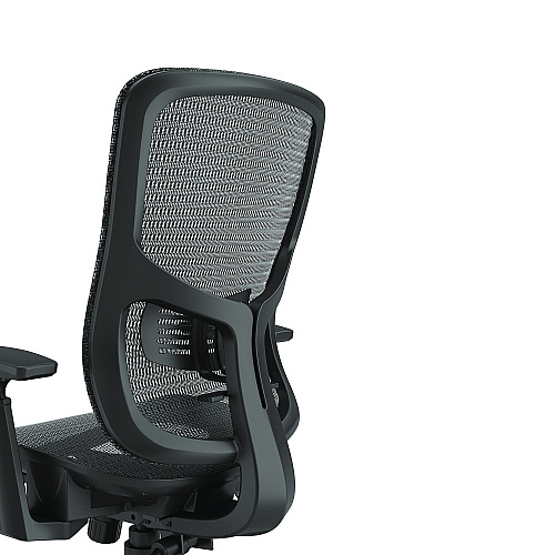 Alera Hollins Ergonomic Mesh Swivel Task Chair, Supports Up to 275 lb, 18.57 to 22.54 Seat Height, Black Seat/Back, Black Base (ALEHL42BME18)