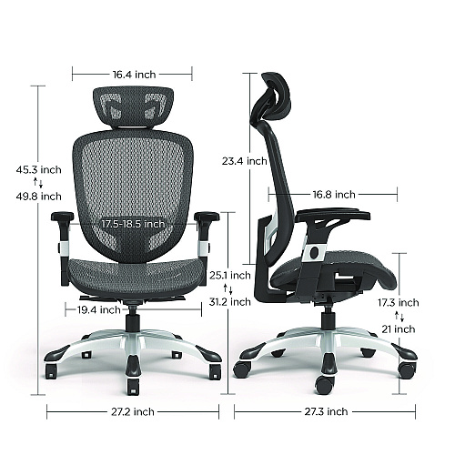 Alera Minerva Ergonomic Mesh Swivel Task Chair, Supports Up to 275 lb, 17.24 to 20.98 Seat Height, Black Seat/Back, Black Base (ALEMV41BME18)