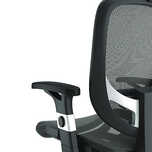 Alera Minerva Ergonomic Mesh Swivel Task Chair, Supports Up to 275 lb, 17.24 to 20.98 Seat Height, Gray Seat, Gray Back, Black Base (ALEMV41BME48)