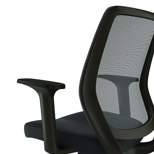 Alera Wessex Ergonomic Fabric Mesh Swivel Task Chair, Supports Up to 275 lbs, 17.09 to 20.83 Seat Height, Black Seat/Back/Base (ALEWX42BME17)