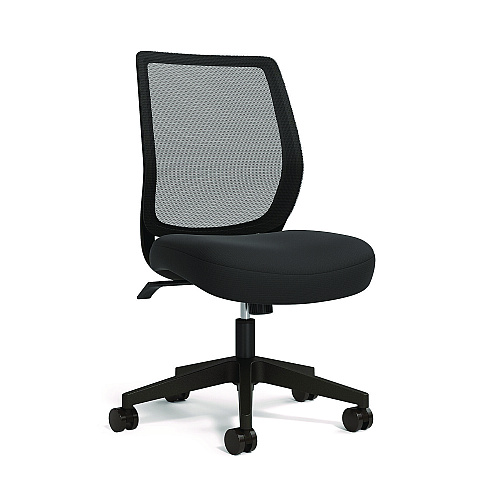 Alera Wessex Ergonomic Fabric Mesh Swivel Task Chair, Supports Up to 275 lbs, 17.09 to 20.83 Seat Height, Black Seat/Back/Base (ALEWX42BME17)