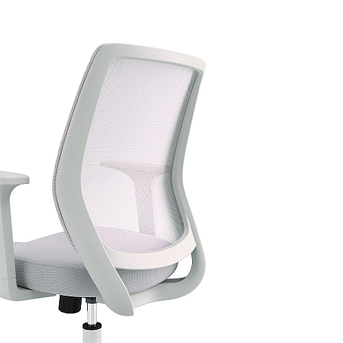 Alera Wessex Ergonomic Fabric Mesh Swivel Task Chair, Supports Up to 275 lb, 17.09 to 20.83 Seat Height, Gray Seat/Back, White Base (ALEWX42BME47)