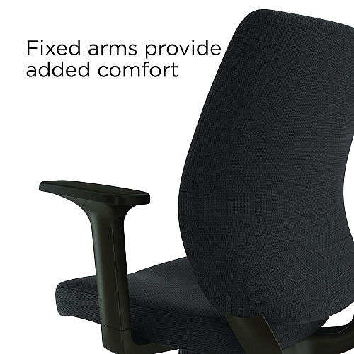 Alera Wessex Ergonomic Fabric Task Chair, Supports Up to 275 lb, 17.13 to 20.83 Seat Height, Black Seat/Back, Black Base (ALEWX4217)