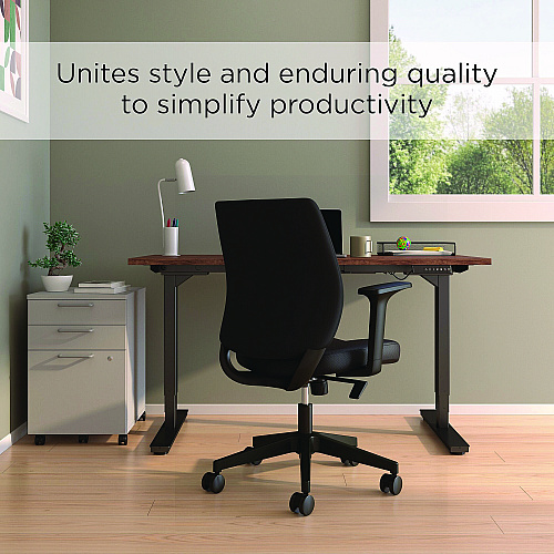 Alera Wessex Ergonomic Fabric Task Chair, Supports Up to 275 lb, 17.13 to 20.83 Seat Height, Black Seat/Back, Black Base (ALEWX4217)