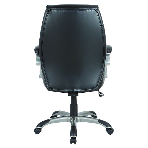 Alera Fulford Bonded Leather High-Back Manager's Chair, Supports Up to 275 lb, 18.62 to 22.56 Seat Height, Black Seat/Back/Base (ALEFD41B19)