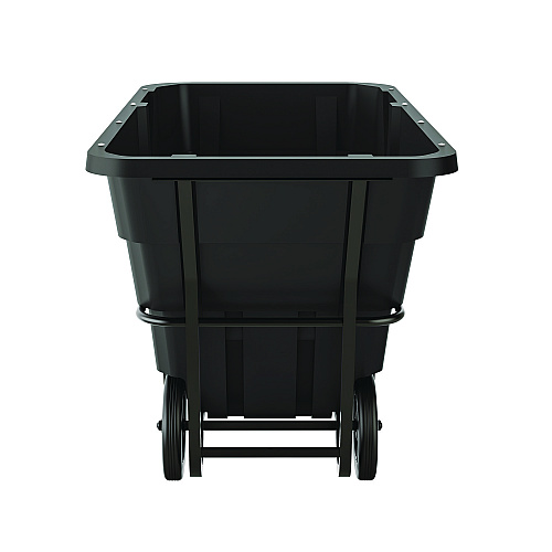 Suncast Commercial 1.5 cu yd Heavy Duty Tilt Truck, Forkliftable Frame, 2,200 lb Capacity, Black (RMTTHD150D)