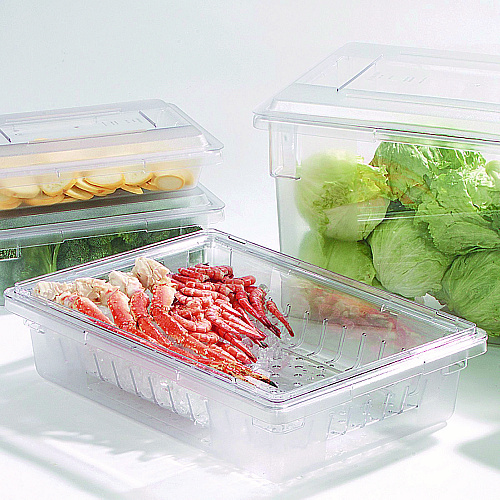 Carlisle StorPlus Polycarbonate Food Storage Container, 8.5 gal, 18 x 26 x 6, Clear, Plastic (1062107)