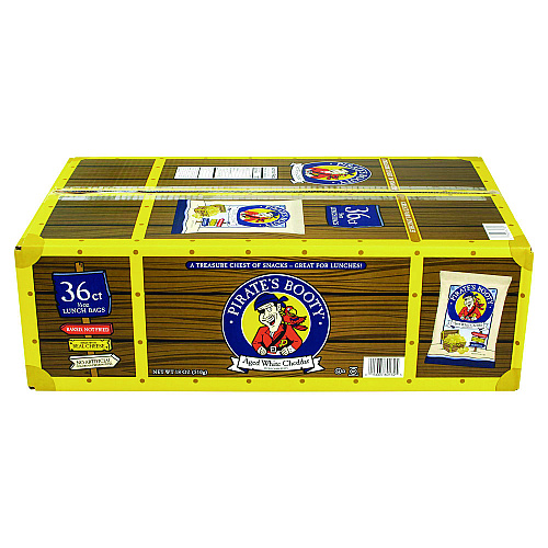 Pirate's Booty Puffs, Aged White Cheddar, 0.5 oz Bag, 36/Box (22000092)