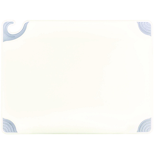 San Jamar Saf-T-Grip Cutting Board, Plastic, 24 x 18 x 0.5, White (CBG182412WH)
