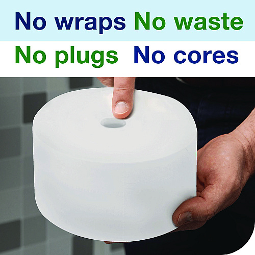 Tork&reg; OptiServe High-Capacity Coreless Toilet Paper, 2-Ply, White, 1,500 Sheets, 18 Rolls/Carton (472887)