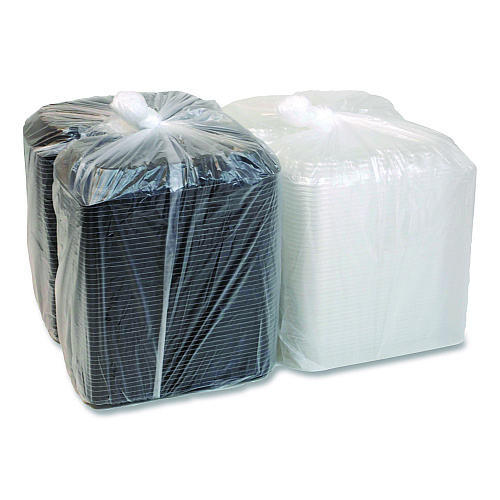 Pactiv MealMaster Rib Container, 10 x 7.1 x 2.1, Black/Clear, 90/Carton (0CNC10700DZY)